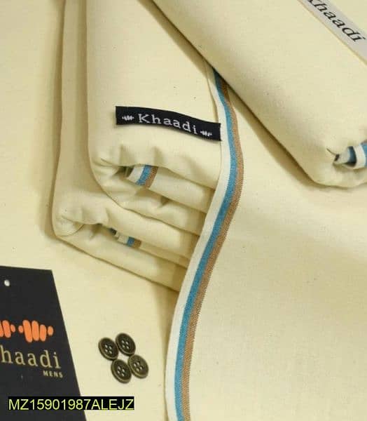 Men's Unstitched khaddar plain suit 1