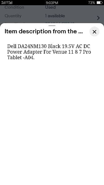 Dell Venue 11Pro 8 7 Geniune Adapter 03002660474 2