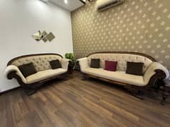 Pure Sheesham diyar wood Sofa Set (3+2) like new 0