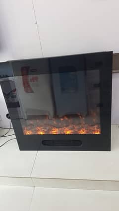 Black 3D Electric Fireplace Heater
