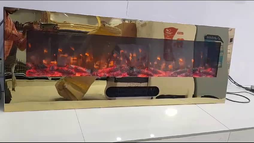 [Golden/Silver/Rose] 3D Electric Fireplace [Single or Multi Colour] 0