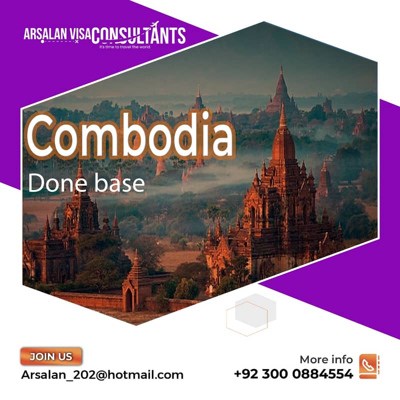 Cambodia Business and Tourist visas E-visit visa DONE BASED 100% 0