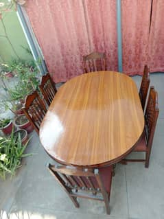 Solid wood dining table with chairs (Urgent Sale)