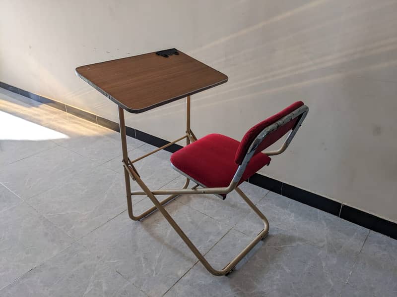 Foldable study table with chair 2