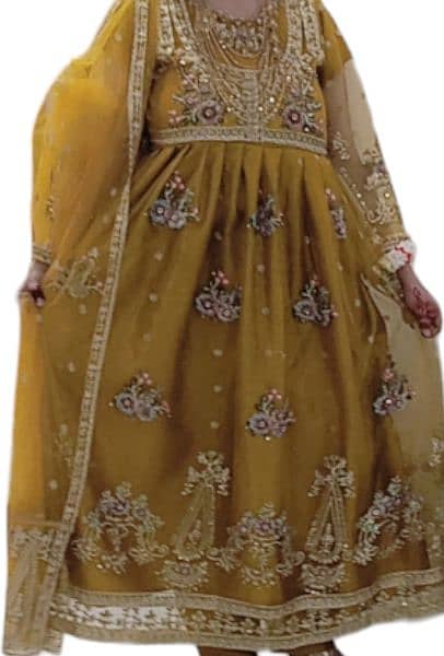 3 piece beautiful hand work cut moti stitched dress 0