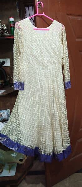 very beautiful paara work stitched dress with ful makaish work dupatta 3