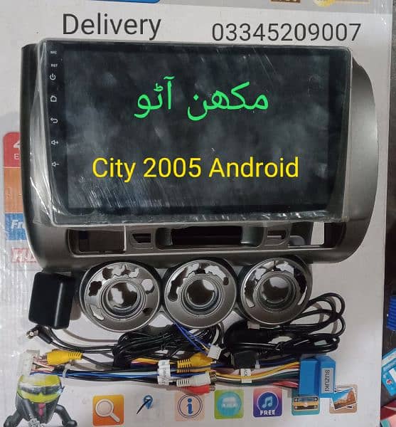 Honda City 2003 05 08 Android panel (free delivery All PAKISTAN) 2
