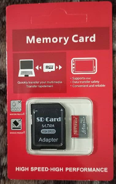 64 GB Memory card . . WhatsApp. . . 03002504286. . . 0