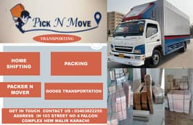 Pick N Move Transporting sercives in karachi