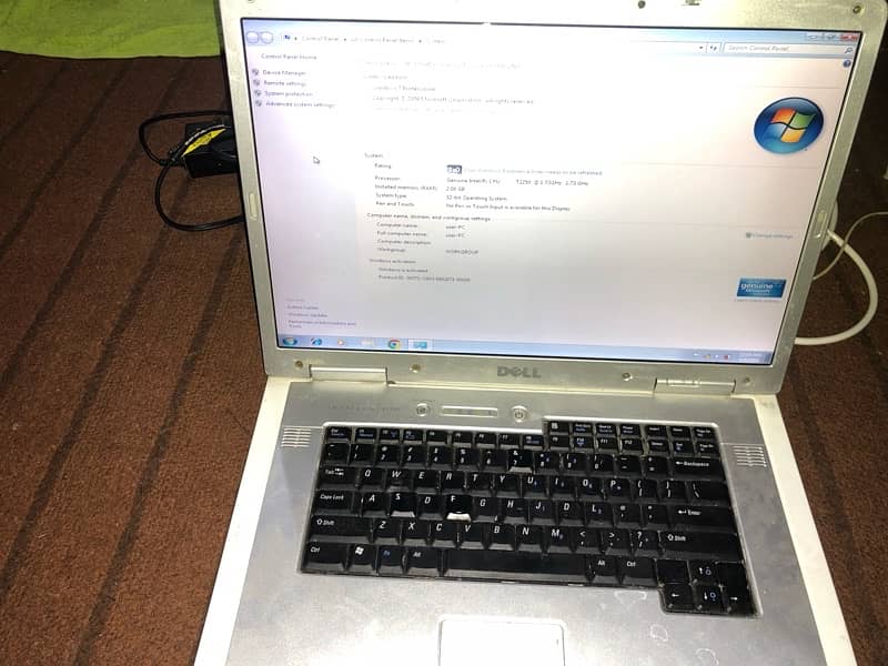 17” LCD Laptop ,,, Dell inspiron , model E1705 , 0