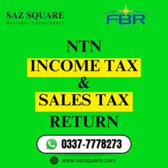 Sales Tax, Income Tax Return, Tax Consultant, FBR, Tax Filer, NTN 0