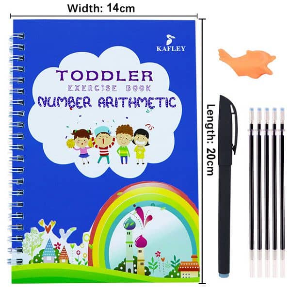 Pack Of 4 Pcs With 10 Refill Copybooks Pen Magic Copy Book Free Wiping 4