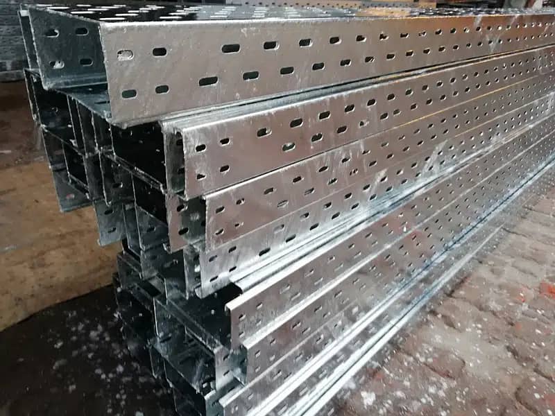 cable tray perforated GI Hot Dip Galvanized ladder type complete set 2