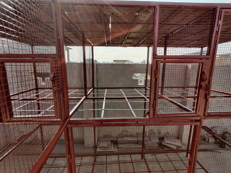 New Iron Cage for Hens and Birds with 4 Portion 0
