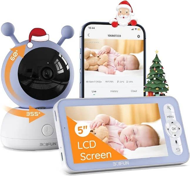 BOIFUN smart WI-FI baby monitor camera 8