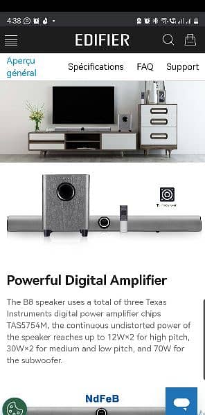 Edifier B. 8 Sound Bar With Woofer 0