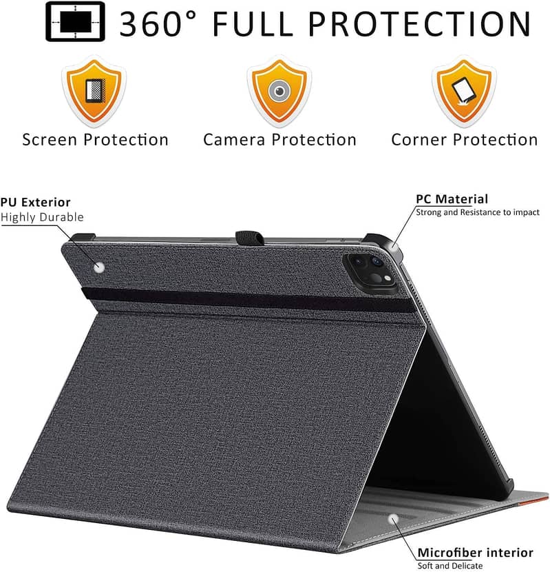Universal Padfolio Case for Tablet 8.5 up to 11 inch, PU Leather 12