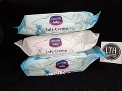 Pack of 3 Soft Creame Cotton Baby Wipes