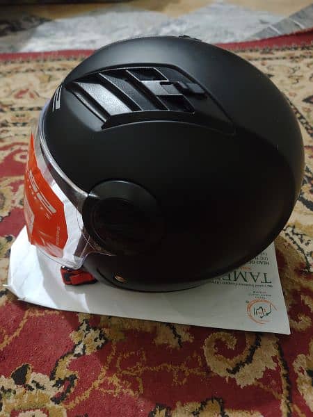 Open Face Helmet Matt Black 2