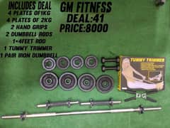 Home gym equipment deal dumbbell plates rod benches weight 0