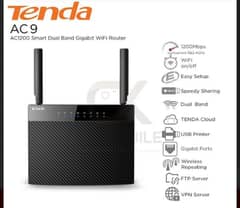 Tenda Ac9 smart dual band gigabit wifi Router 0