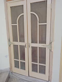 Wooden doors (one pair)
