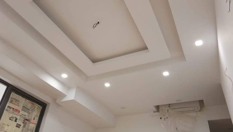 False Ceiling / Wallpapers / Wood Floor / Wall Panels /POP 3D ceiling 0