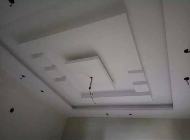 False Ceiling / Wallpapers / Wood Floor / Wall Panels /POP 3D ceiling 3