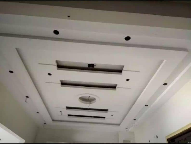 False Ceiling / Wallpapers / Wood Floor / Wall Panels /POP 3D ceiling 5