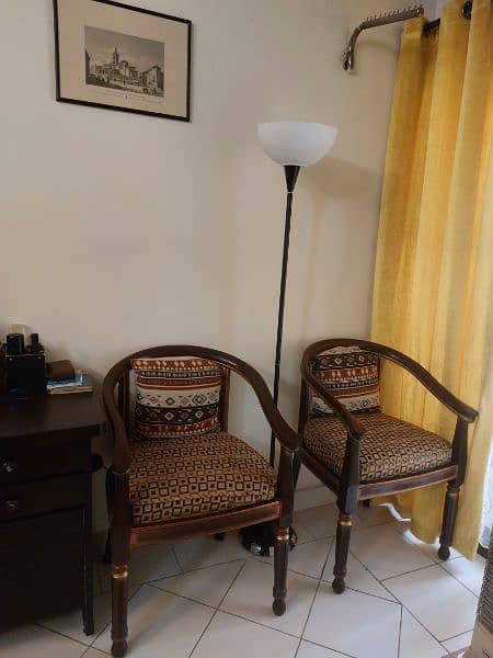 2 wood room chairs with good condition & clean 2