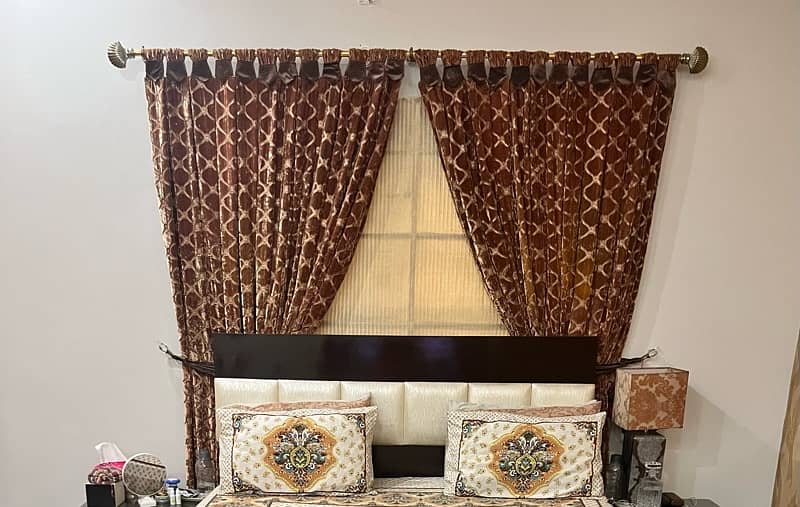palashi curtains brown & gold 1
