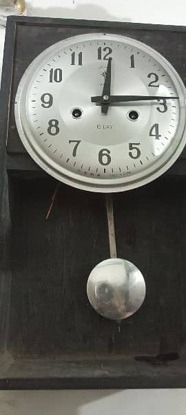 Antique Polris Wooden Brass Pendulum wall clock Vintage 15 days 2