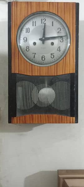 Antique Polris Wooden Brass Pendulum wall clock Vintage 15 days 7