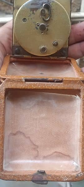 Antique Seth Thomas Pocket watch travel Clock Vintage Germany 4