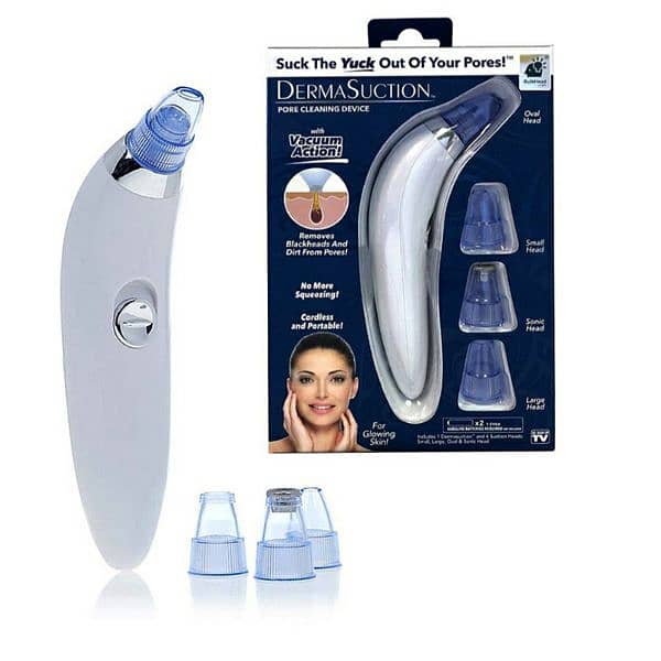 DermaSuction Vacuum Pore Cleaning Device With 4 Suction Heads 1