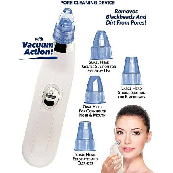 DermaSuction Vacuum Pore Cleaning Device With 4 Suction Heads 8