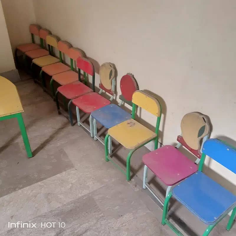 School chairs and tables 0