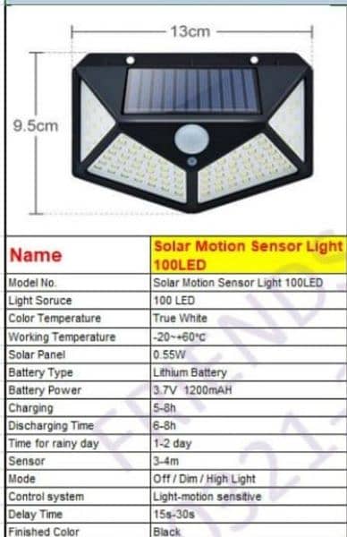 Solar Energy Induction Lamp PIR Motion Sensor Wall Light 7