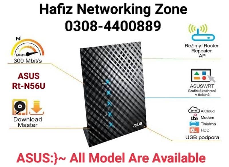 ASUS RT-N56U Wireless Wifi Router Multimedia Ultra fast Gigabit long 0