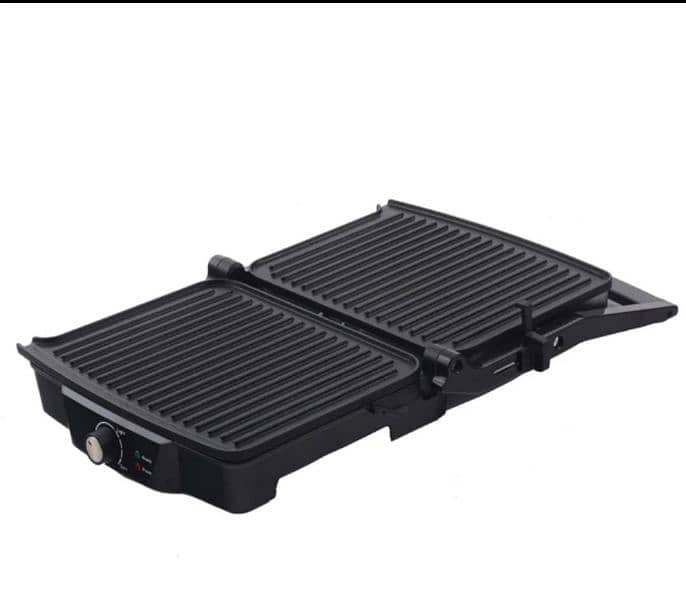 Electric Panini Press Grill Non-Stick Coated Plates 2