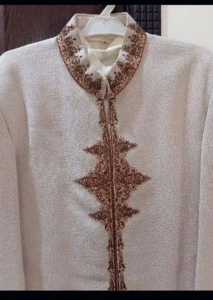 dulha sherwani with inner kurta and kullah 1