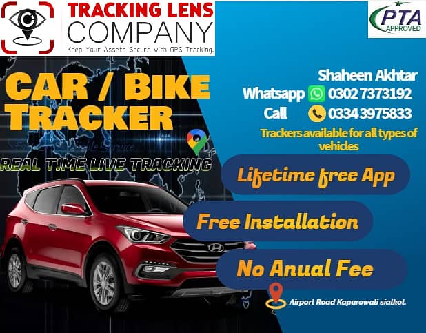 PTA Approved Bike & Car Tracker With Lifetime Free app. 0