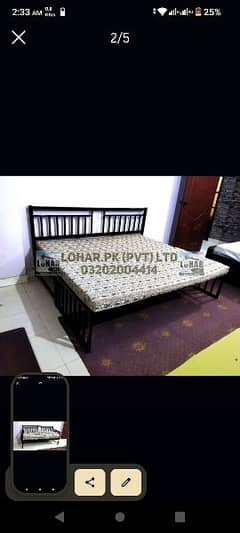 Sofa Cum Bed in Metal Frame | Foldable Double Bed open size 6*6 0