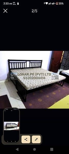 Sofa Cum Bed in Metal Frame | Foldable Double Bed open size 6*6