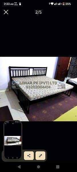 Sofa Cum Bed in Metal Frame | Foldable Double Bed open size 6*6 0