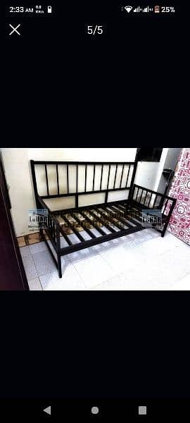 Sofa Cum Bed in Metal Frame | Foldable Double Bed open size 6*6 3
