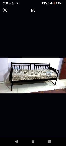 Sofa Cum Bed in Metal Frame | Foldable Double Bed open size 6*6 4