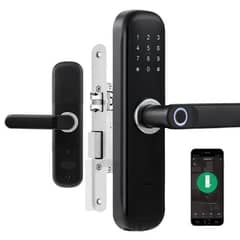 Biometric keyless Smart Handle door lock mobile access Tuya Smart life