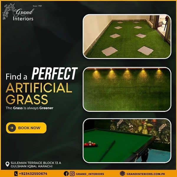 Artificial grass astro turf laminated flooring vinyl Grand interiors 1