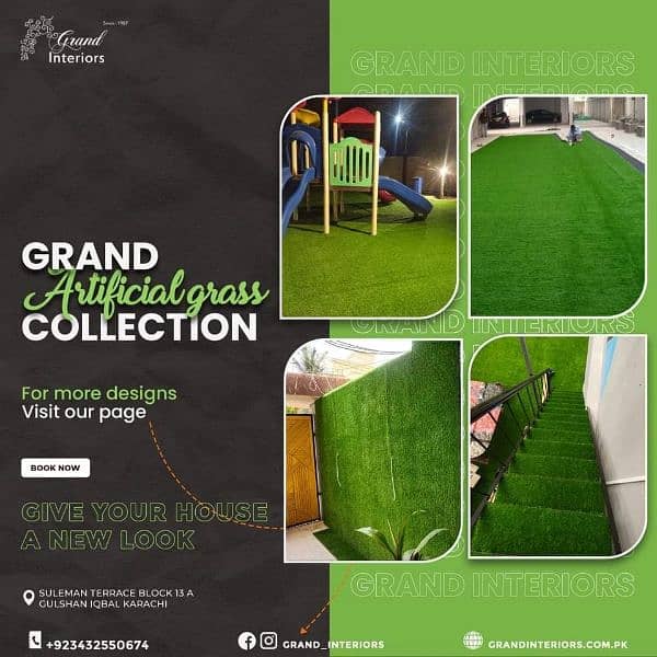 Artificial grass carpet Astro turf vinyl wood flooring Grand interiors 0